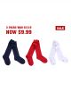 3 Pairs Girls Keen-length Pom Pom Socks(White, Red, Navy Blue)