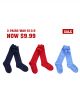 3 Pairs Girls Keen-length Pom Pom Socks(Light Blue, Red, Navy Blue)