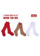 3 Pairs Bow-knot Knee-length Girls Socks(Red, White, Camel)
