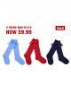 3 Pairs Bow-knot Knee-length Girls Socks(Red, Light Blue, Navy Blue)