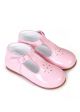 Pink New Design Microfiber Leather Girls Hollow Shoes