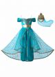 (USA ONLY)Summer Princess Dress Cosplay Halloween Party Fantasy Kids Clothes for Girls + Crown Veil