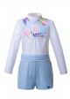 Blue Flower Printed Boy Clothing Set 