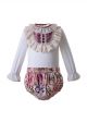 Baby Clothing Sets With Flower Printed Shorts