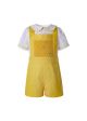 Yellow Boy Clothing Sets With White T-shirt + Yellow Casual shorts                       