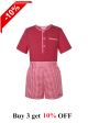 Kids Red Short Sleeve Shirt + Plaid Short