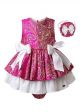 Hot Pink Sleeveless Girl Clothes Set 