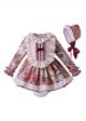 3 Pieces Babies Lace Bow Clothing Set With Bow Top +Bloomers + Bonnet