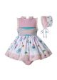 3 Pieces Princess Babies Ruffled Boutique Outfits + Pink Bloomers + Hat
