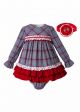 3 Pieces Autumn  Ruffle Babies Party Layered  Dress + Bloomers + Hat