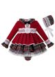 3 Pieces Babies Bling  Boutique Layered Lace Dress + Bloomers + Hat