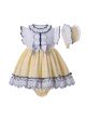 (PRE-ORDER)3 Pieces Babies Easter Yellow Boutique Outfits + Cute Bloomers + Hat