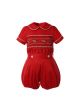 Baby Christmas Unisex Red Short Sleeve Top + Red Shorts