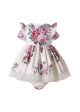 (Only 12-18M) Red and Pink Flower Printed Baby Dress