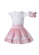 Sweet 3-Piece Lace Clothes Set White Shirt + Pink Skirt + Headband