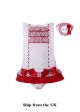 (UK ONLY)White & Red Lace Spring & Summer Baby Dress Set