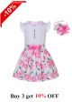 Sleeveless Top Rose Patterns Skirt + Handmade Headband