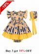 Infant Yellow Lemon Dress + Bloomers + Hat