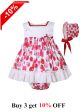 Infant Summer Square Collar Sleeveless Dress + Shorts + Hat