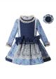 Navy Autumn Girl Dress + Headband