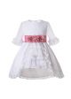 (Only 3Y)White Communion Dress With Belt