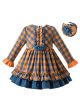 New Girls Elegant Orange Dress With Headband