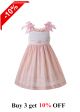 Sweet Pink Floral Ruffled Shoulderless Princess Smoked Dress With Bows