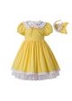(PRE-ORDER)Easter Vintage Girls Yellow Dress + Hand Headband