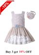 Ivory Square Collar Ruffle Flowers Princess Girls Dress + Hand Headband