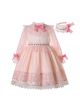 (Only 12Y) Summer Luxury Lantern Sleeve Lace Bowknots Girls Dress