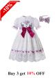 Princess Summer Short Sleeve Exquisite Lace White Summer Dress + Headband