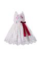 Shoulderless Knee-length Lace Ruffle Girls Dress