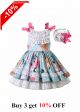 Light Blue Lace Floral Dress + Handmade Headband