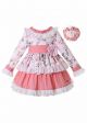 Sweet Spring Pink Floral Girls Dress + Headband