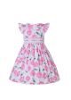 Rose Patterns Smocked Dress
