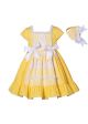 Girls Easter Yellow Lace Summer Dress + Headband