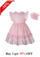 Sweet A-line Ruffle Girls Dress + Handmade Headband