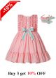 Traditional Spanish Style Pink Ruffle Dress + Handmade Headband