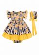 SS22 Infant Yellow Lemon Dress + Bloomers + Hat