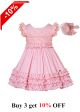 (Only size 2 left)Summer Pink Spanish Dress + Handmade Headband