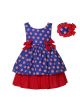 Sleeveless Dot Dress for Girls + Handmade Headband