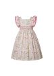 (ONLY 2Y)Girls Plant Print Ruffle Smocked Dress