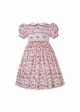 (Only size 2 3 4 left)Girls Red and White Floral Smocked Dresses