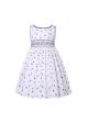 Girls Sailboat Print Sleeveless Smocked Dresses