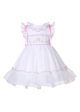 (ONLY 10Y Left)Girls Organza White Smocked Dresses