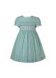 Girls Green Smocked Dresses