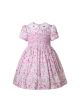 Girls Pink Floral Smocked Dresses