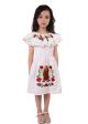(Pre-Order)Girls Mexican Embroidered Off The Shoulder Dress Colorful Hippie Boho Festival Style