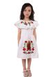 Girls Mexican Embroidered Off The Shoulder Dress Colorful Hippie Boho Festival Style