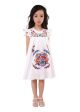 Traditional Girls Flower Embroidered White Lace Dress